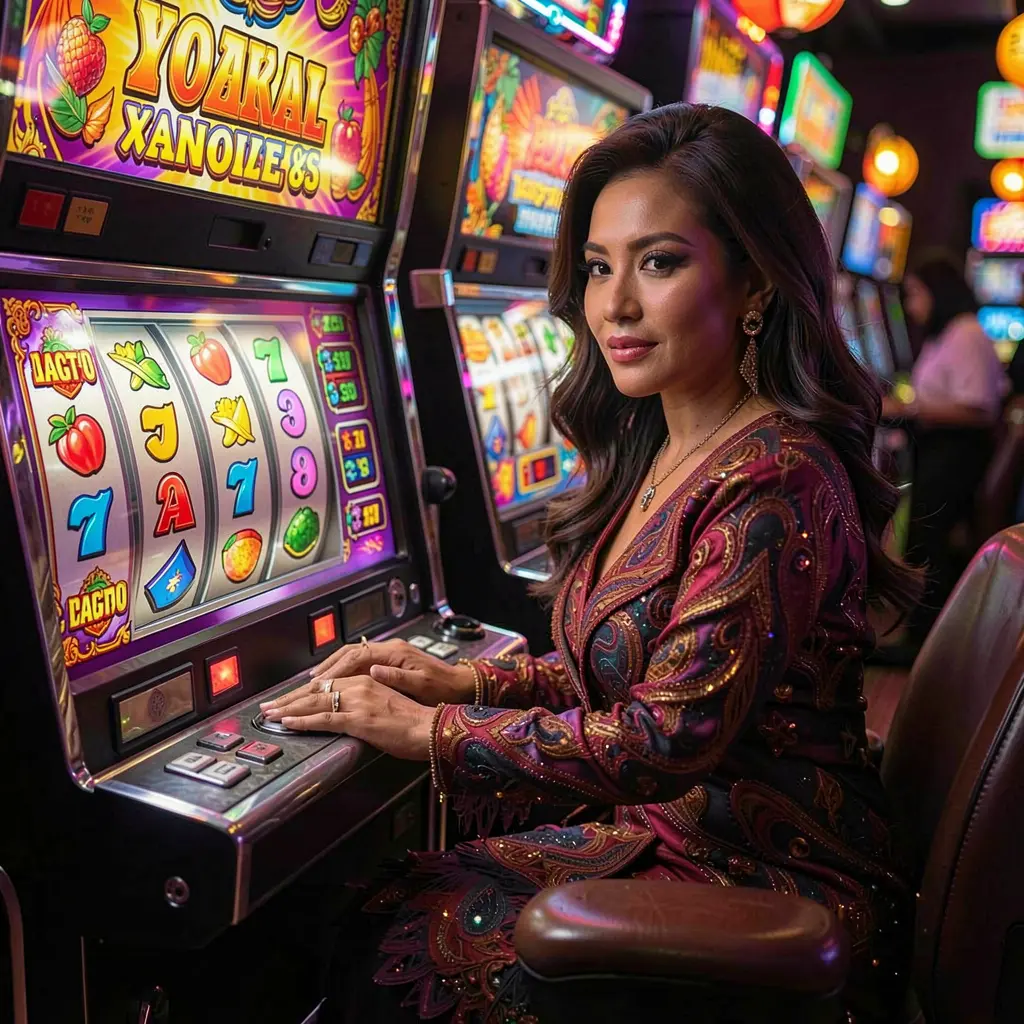 Propesyonal na Pilipinong dealer ng casino mula sa JL66 na may magiliw na ngiti at nakaunat na kamay na napapalibutan ng dinamikong mga poker chip at ilaw ng casino JL66 – Maranasan ang kapana-panabik na laro sa slot na idinisenyo para sa mga manlalaro sa Pilipinas